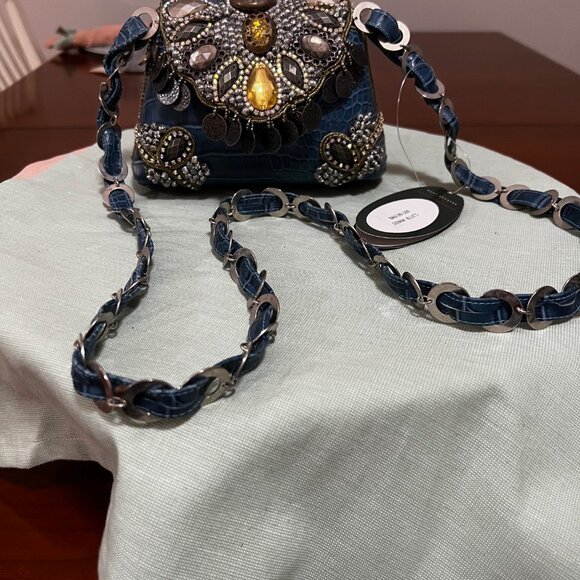 Mary Frances Handbag #09-169 Denim Blue's Rare, Vintage, Retired - Picture 1 of 12